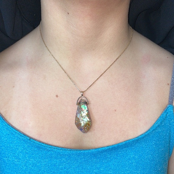 14k Gold Fill Necklace Beautiful Handmade Resin Pendant - Picture 8 of 11